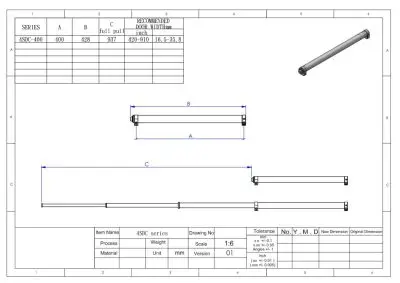 slideback 4 series dimension